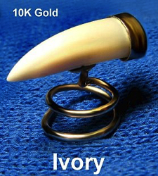 6-1.4 Spiral Wire Shank - Ivory and 10k Gold